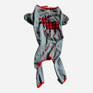 NWT LuvGear Buffalo Plaid Moose Large Breed Dog Pajamas Outfit - Sz 2X